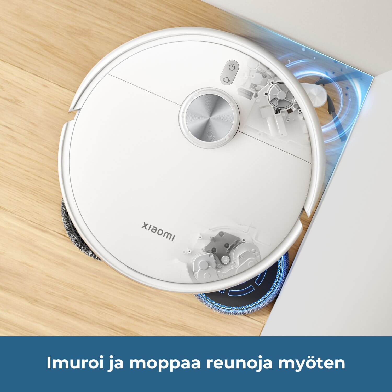 Xiaomi Robot Vacuum S40 Pro siivoaa reunoja myöten
