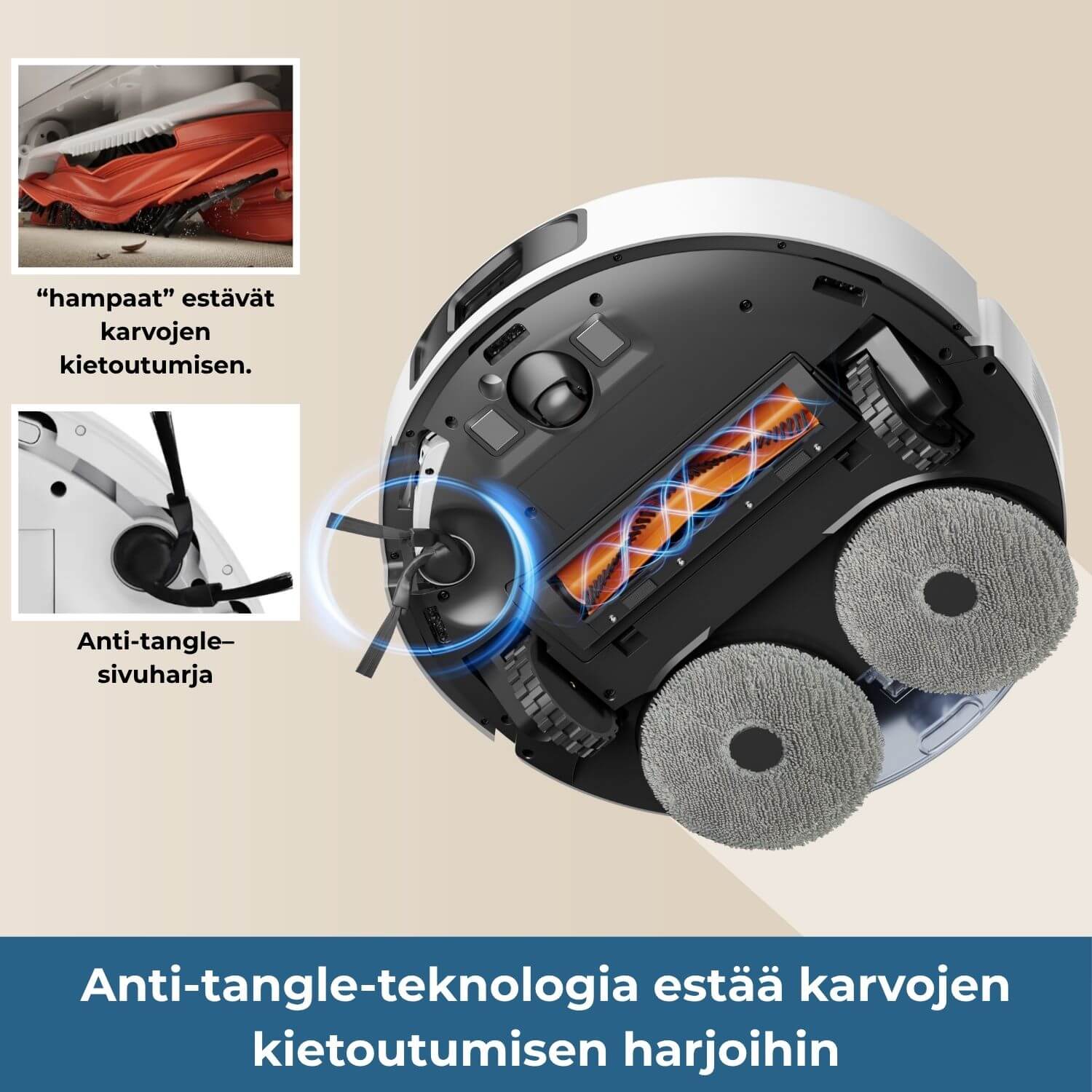 Xiaomi Robot Vacuum S40 Pro anti-tangle-harja