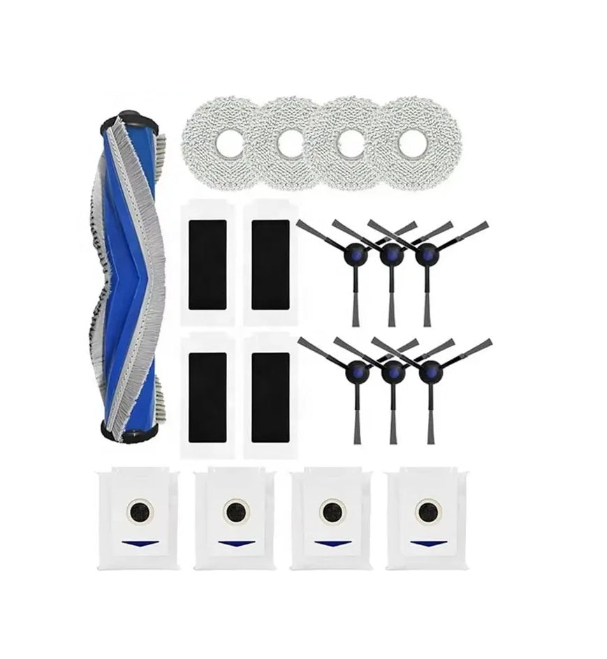 9-Piece Replacement Kit For ECOVACS DEEBOT T30 Omni / Yeedi M12 Pro+ – Includes Brushes, Filters, Mop Pads & Dust Bags