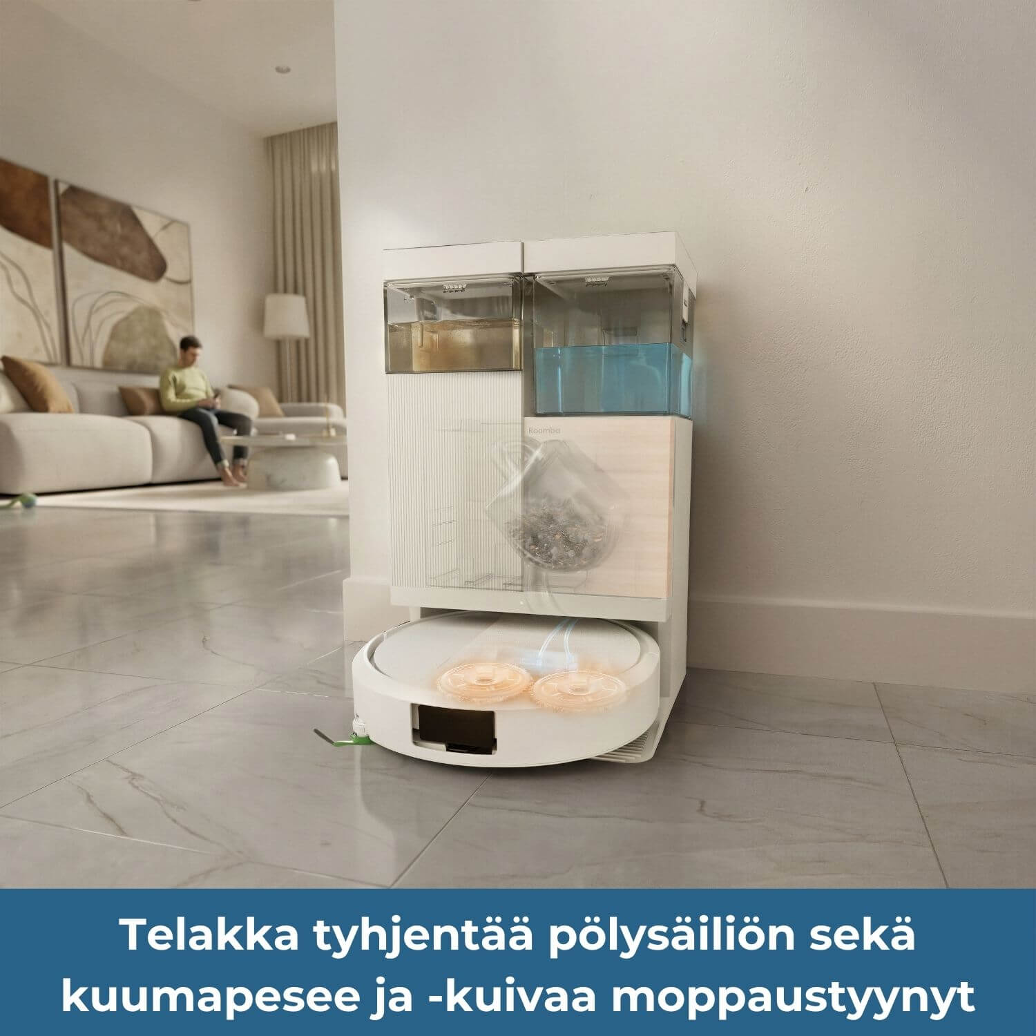 iRobot Roomba 575+ Combo robotti-imuri & -moppi + puhdistustelakka
