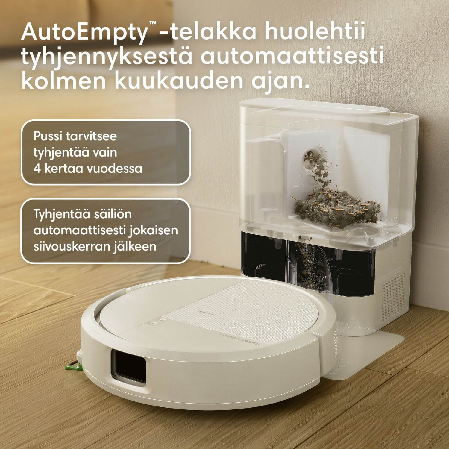 iRobot Roomba Combo 115+ robotti-imuri & -moppi + tyhjennystelakka