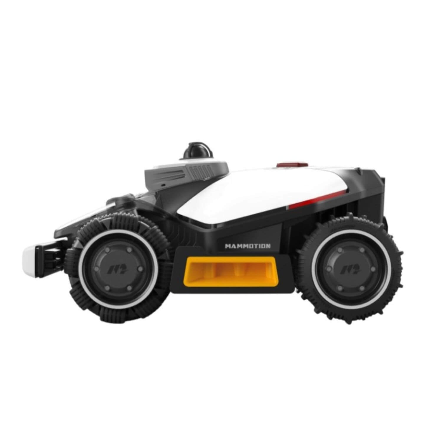 mammotion-luba-mini-2-1500-awd-lidar-robottiruohonleikkuri tuotekuva, valkoinen/musta/keltainen, vasen sivu