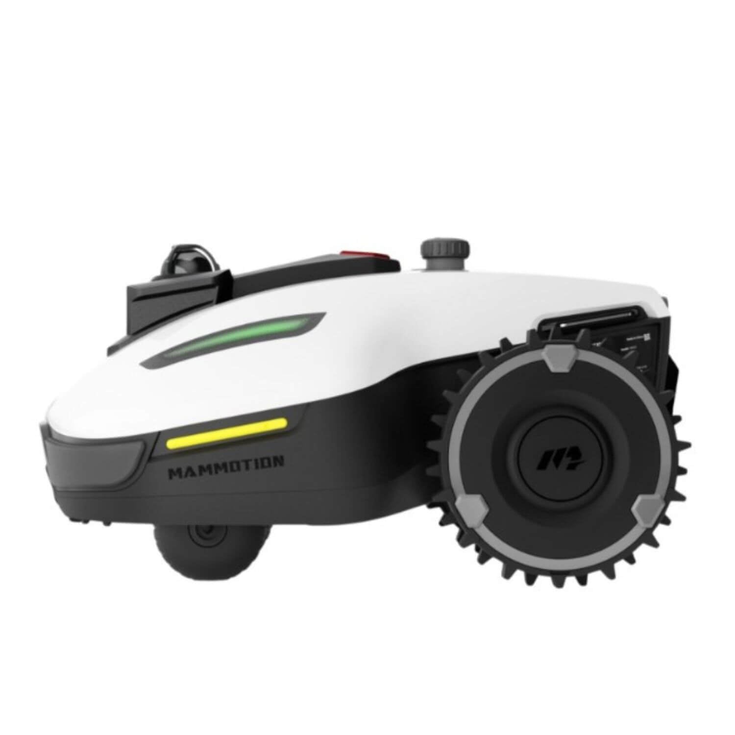 mammotion-yuka-mini-2-lidar-vision-rajalangaton-robottiruohonleikkuri tuotekuva tummanharmaa/musta sivusta