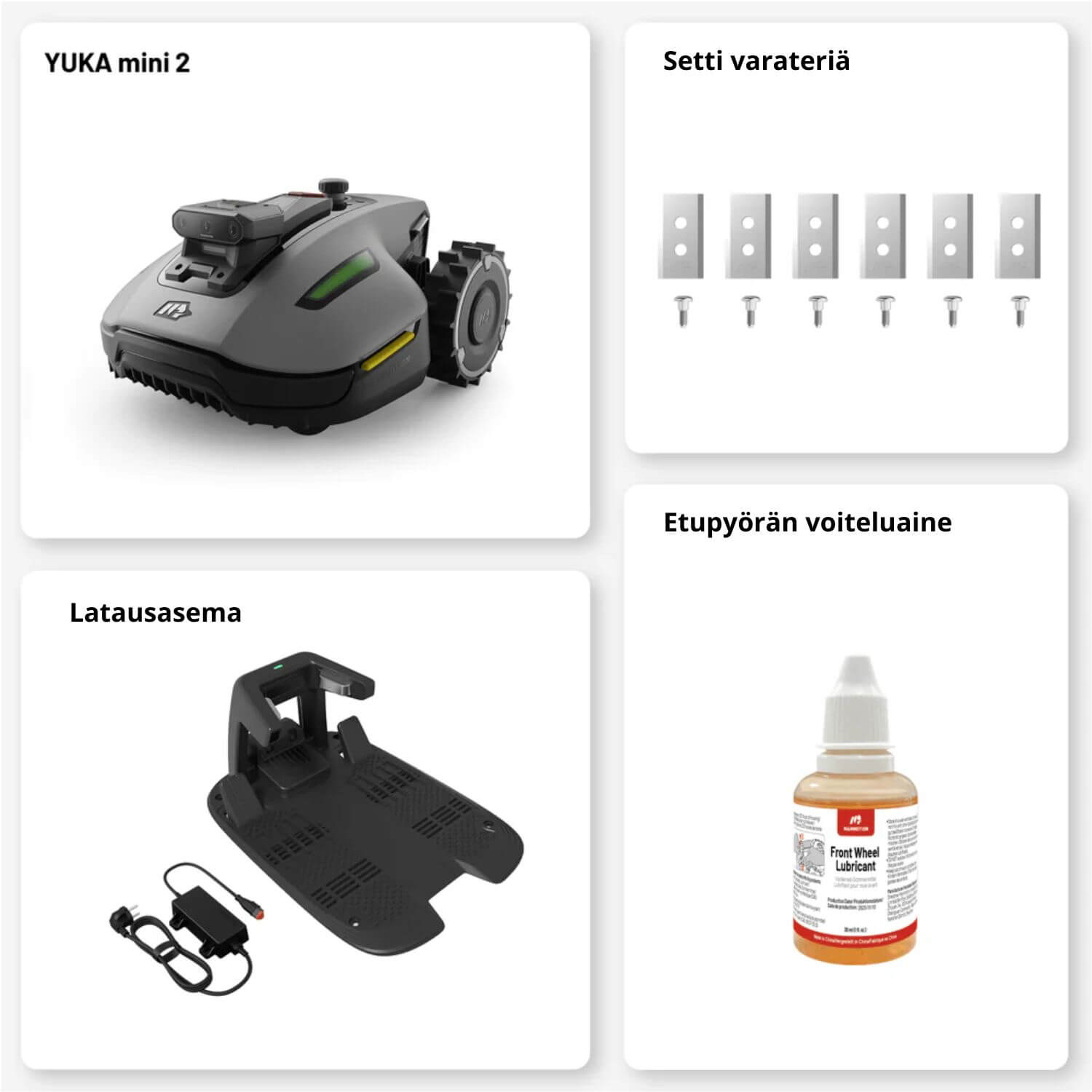 Mammotion Yuka mini 2 800 Vision & RTK rajalangaton robottileikkuri (800 m2)