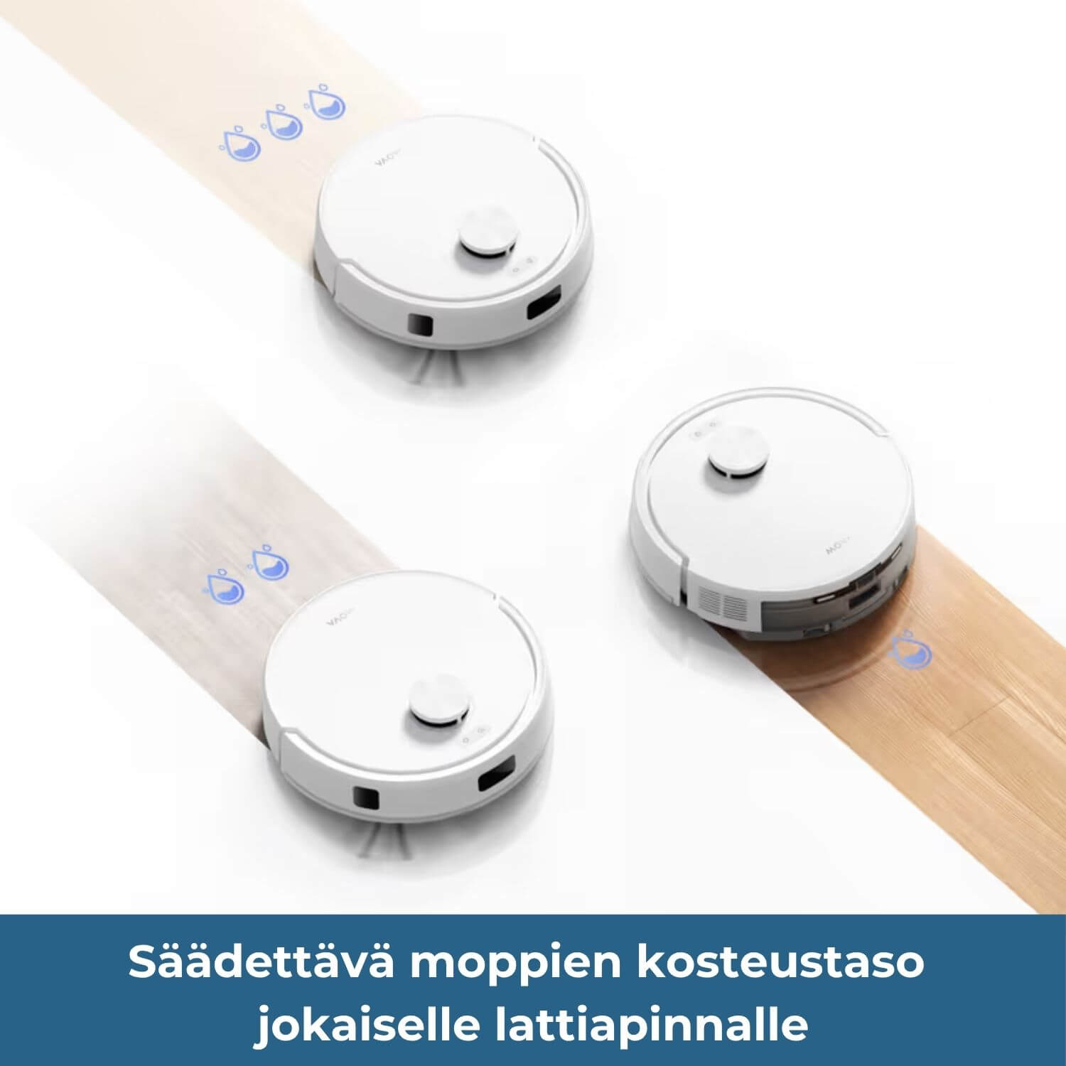 MOVA E20s Pro Plus robotti-imuri & -moppi + tyhjennystelakka