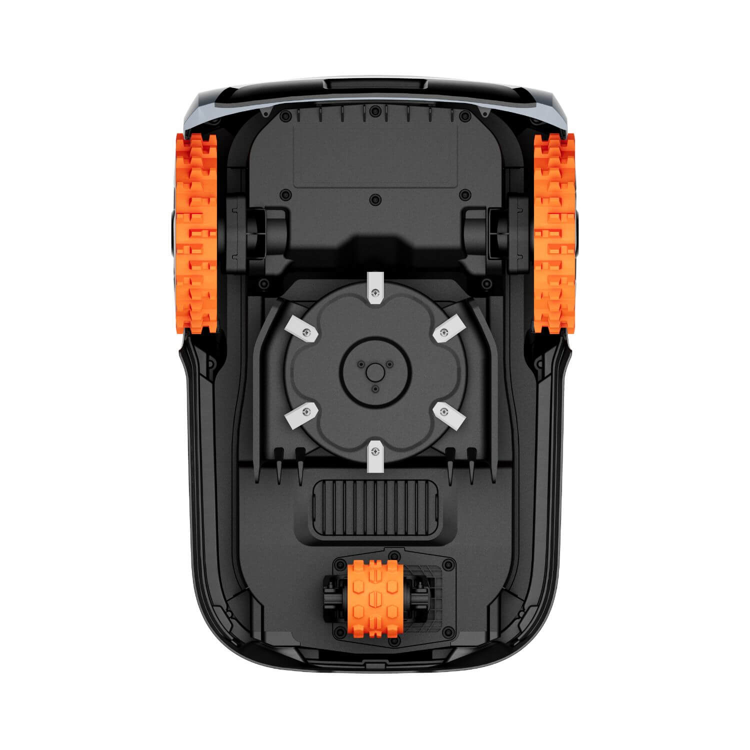 segway navimow i2E lidar pro robottiruohonleikkuri tuotekuva harmaa/musta, pohja.
