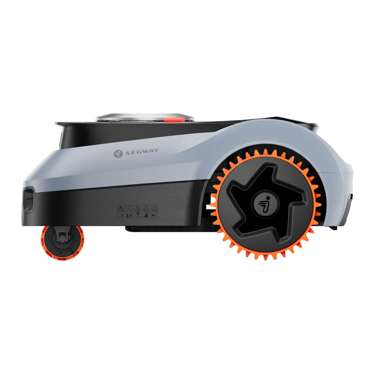 segway navimow i2E lidar pro robottiruohonleikkuri tuotekuva harmaa/musta, vasen sivu.