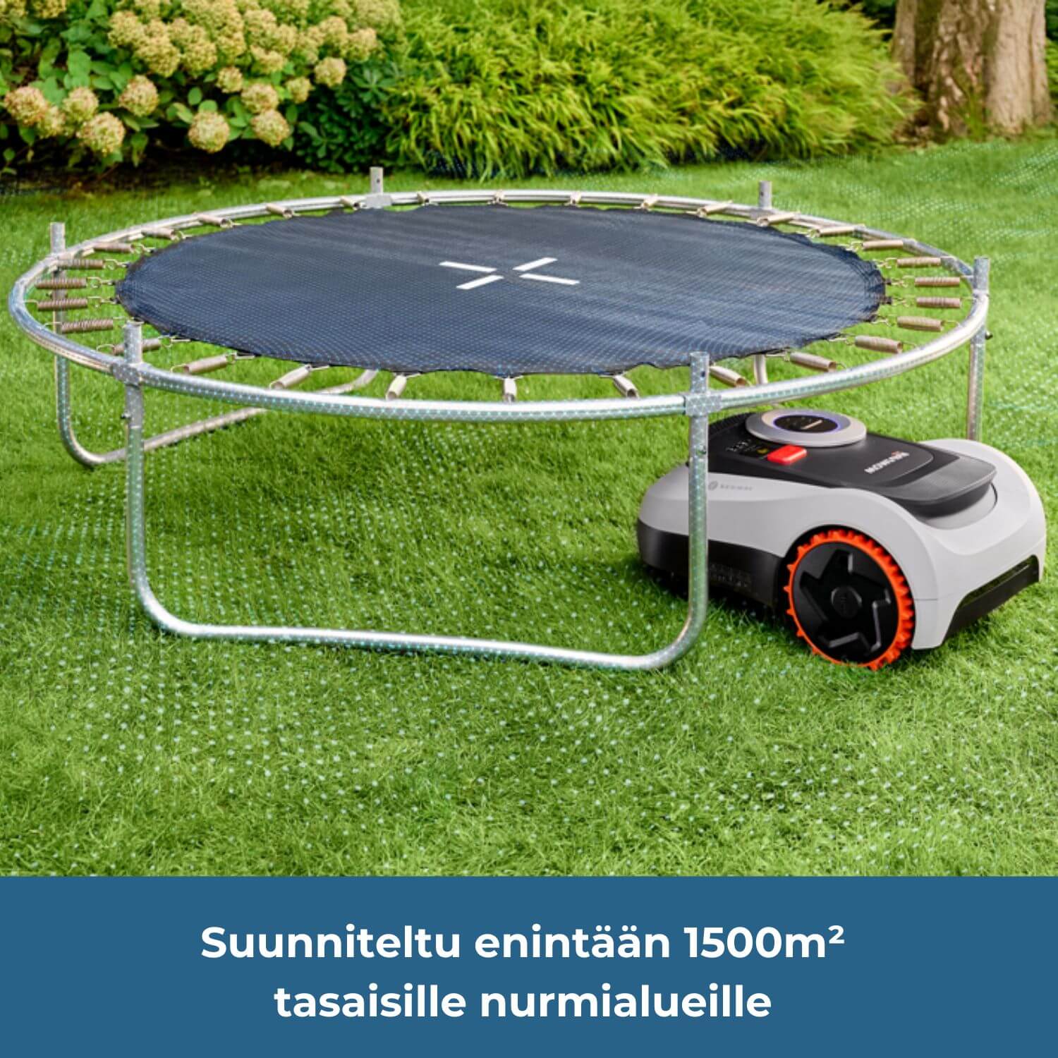 segway navimow i2E lidar rajalangaton robottiruohonleikkuri on suunniteltu enintään 1500 neliömetrin kokoisille tasaisille nurmialueille.