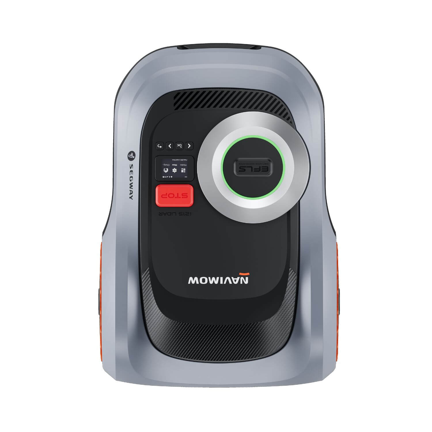 segway navimow i2E lidar rajalangaton robottiruohonleikkuri harmaa/musta, tuotekuva kansi päältä