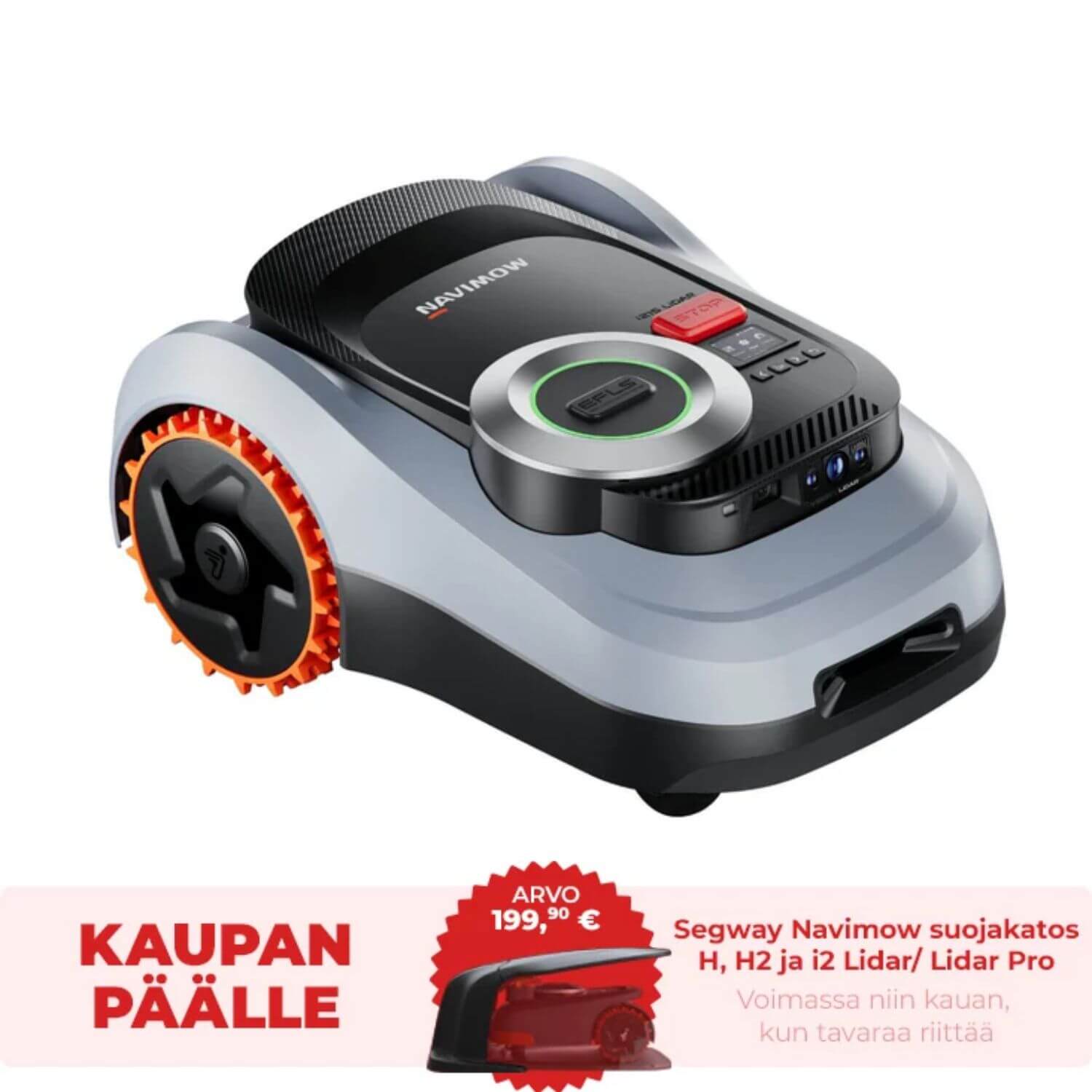 Segway Navimow i210E Lidar rajalangaton robottileikkuri 1000 m2